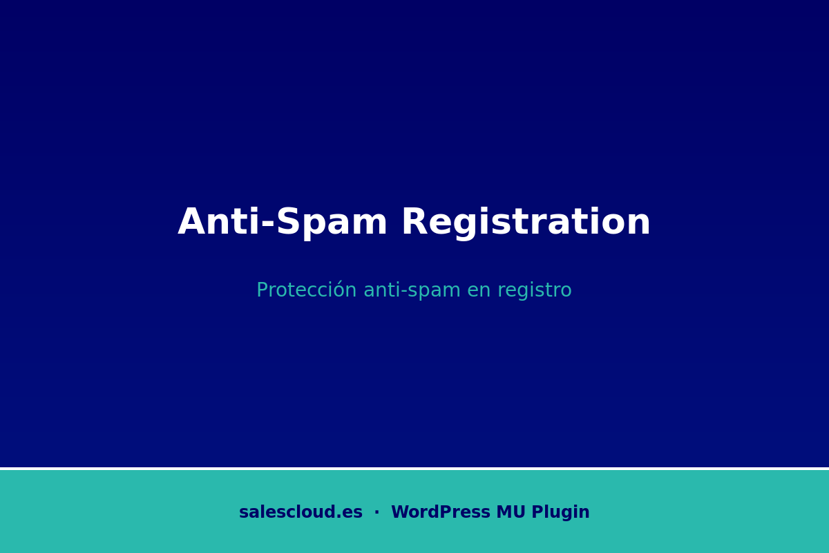 SalesCloud Anti-Spam Registration