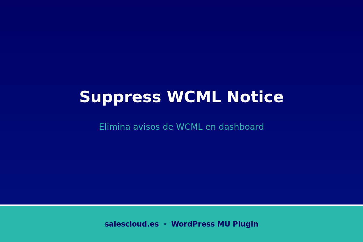 SalesCloud Suppress WCML Notice