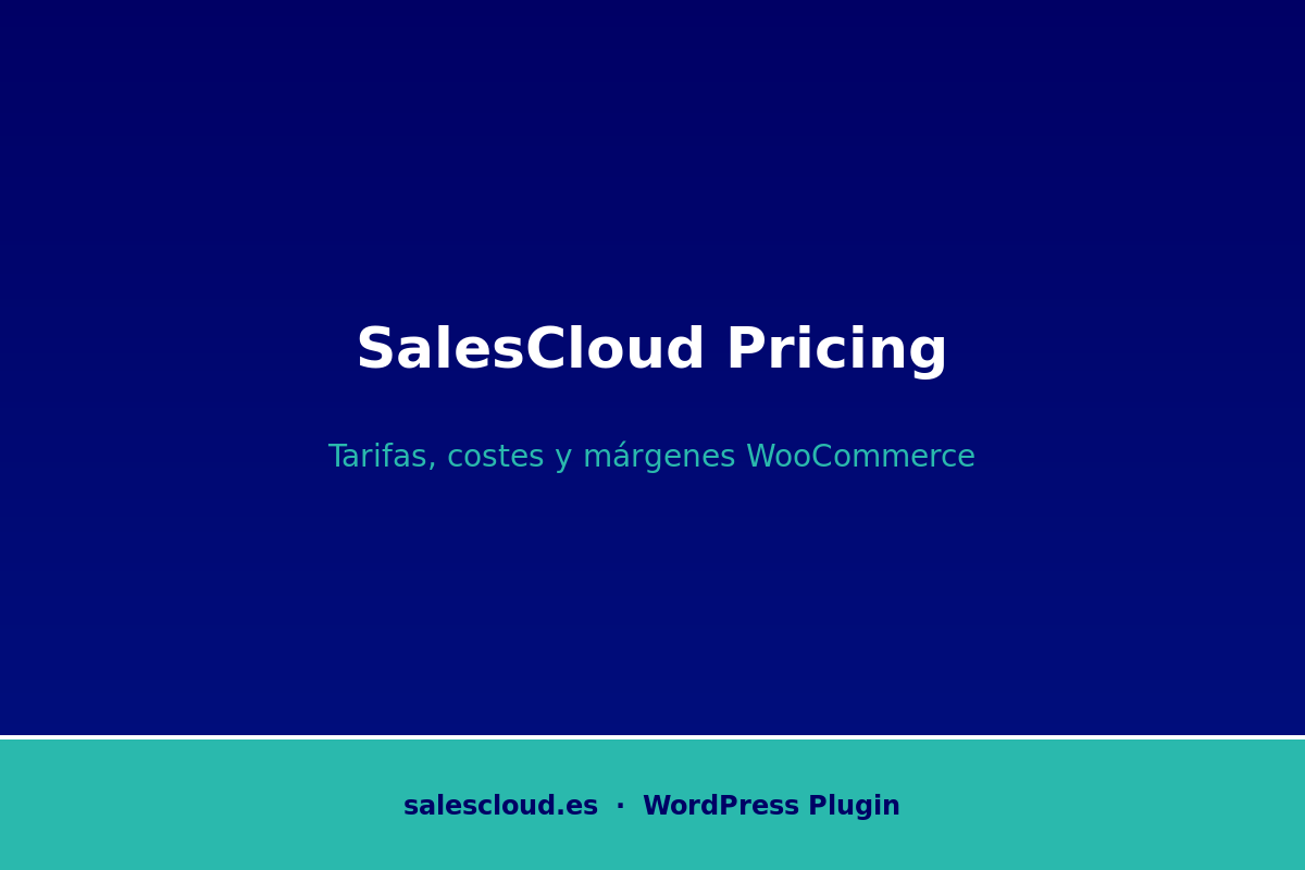 SalesCloud Pricing - Tarifas, Costes y Márgenes WC